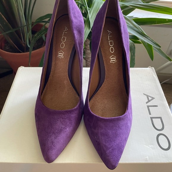 Aldo Shoes - Purple Aldo Suede Pump